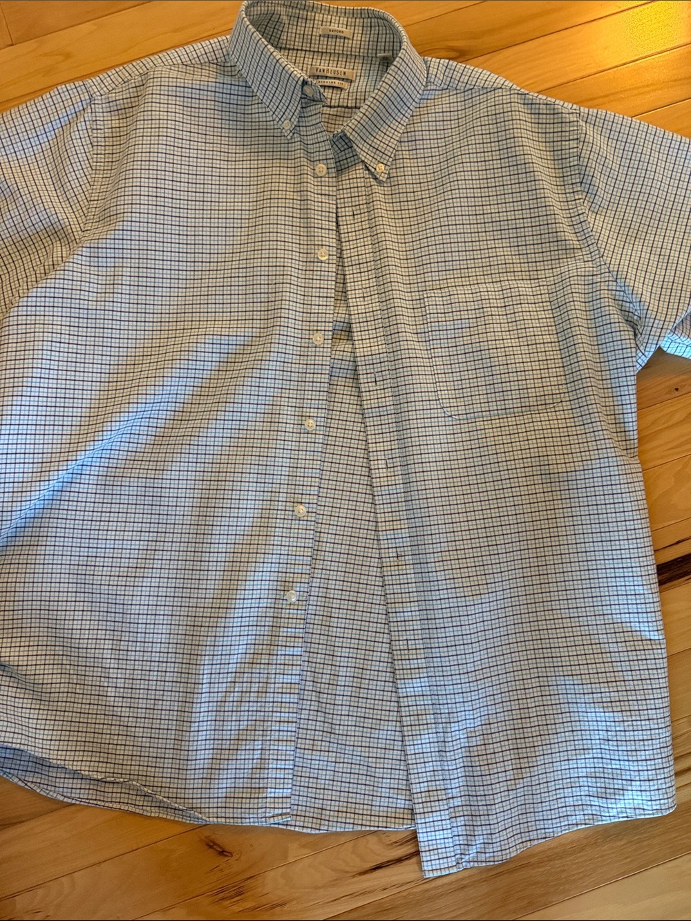 Brooks Brothers Light Blue and White Checked Button-Down Shirt